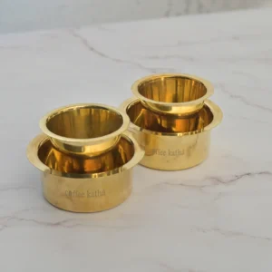 Gloss Finish Brass Dabara Set