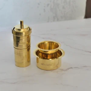 Small Gloss Finish Brass Filter and 1 Dabara Set