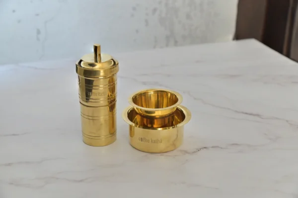 Small Gloss Finish Brass Filter and 1 Dabara Set
